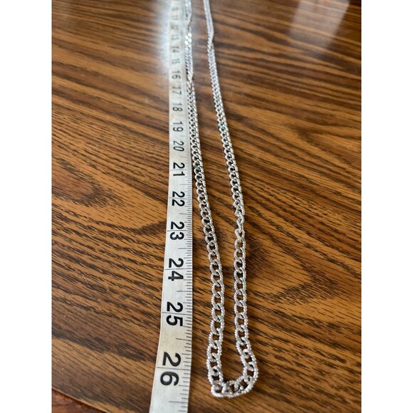 Monet vintage 26 inch silver tone chain - Picture 4 of 6